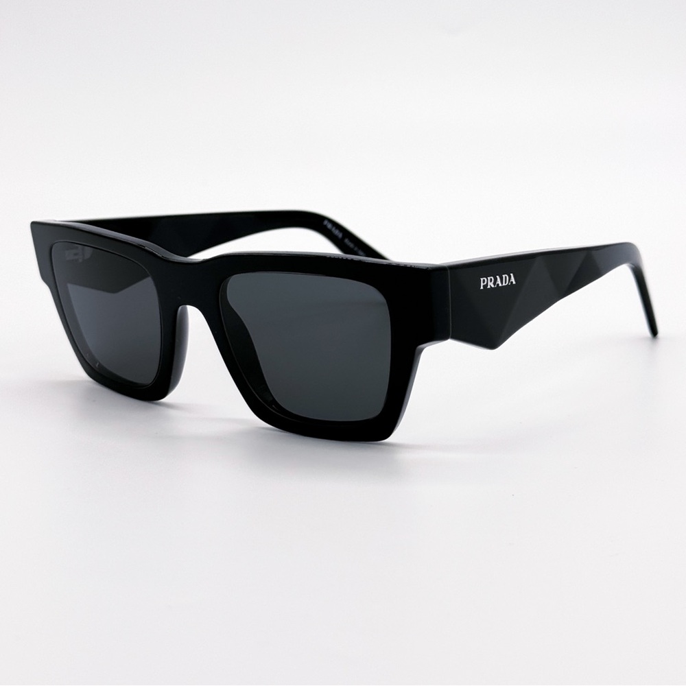 NEW PRADA PR A06S 16K08Z UNISEX SUNGLASSES SPR  A06 16K08Z BLACK PRADA PRA06S - Picture 6 of 10